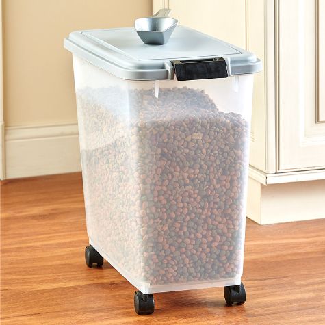 Wheeled Pet Food Containers with Scoop