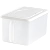Clear Storage Containers with Handles - White