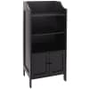 Storage Cabinets with 3 Shelves - Black