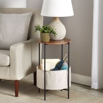 Round Table with Storage Basket