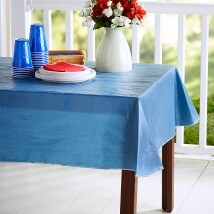PEVA Flannel-Back Solid Tablecloths