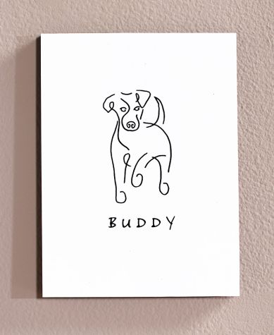 Personalized Dog or Cat Line Drawing Wall Art