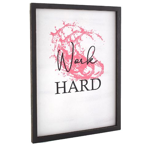 Home Office Decorative Accents - Work Hard Wall Art