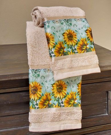 Sunflower Bathroom Collection - Set of 2 Hand Towels