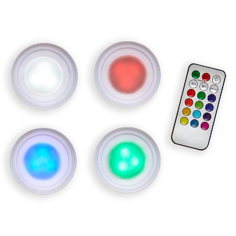Set of 4 Wireless Lights with Remote