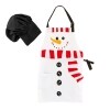 Mommy and Me Holiday Aprons - Snowman Apron and Hat Set