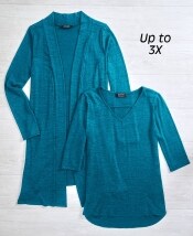 Hacci Knit Tunics or Open-Front Cardigans