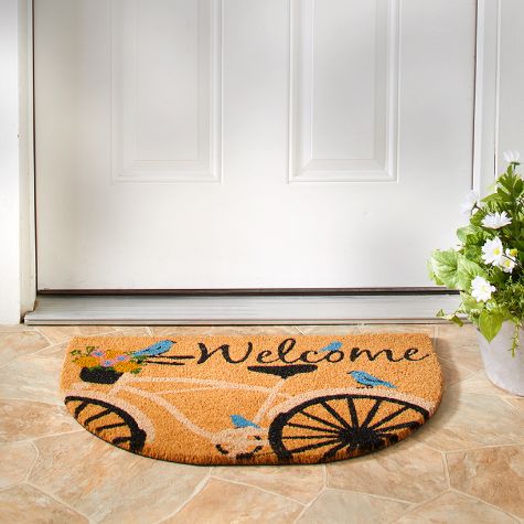 Summer Shaped Coir Doormats - Welcome