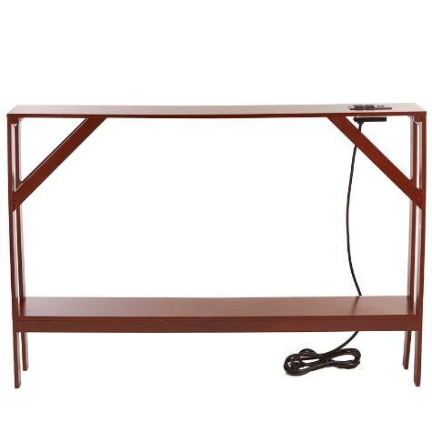 Skinny Sofa Table with Outlet