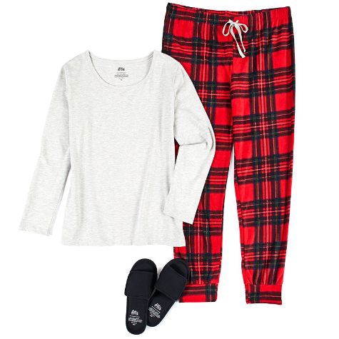 Women's 3-Pc. Pajama and Slipper Sets