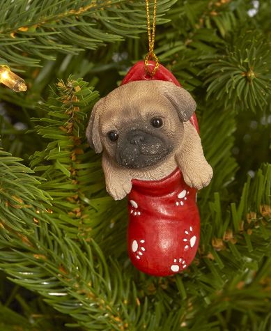 Dog Breed or Cat Ornaments - Pug