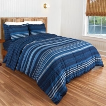 Aspen Stripe Complete Comforter Set With Sheets