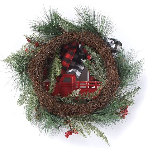 Vintage Red Truck Holiday Collection - Wreath