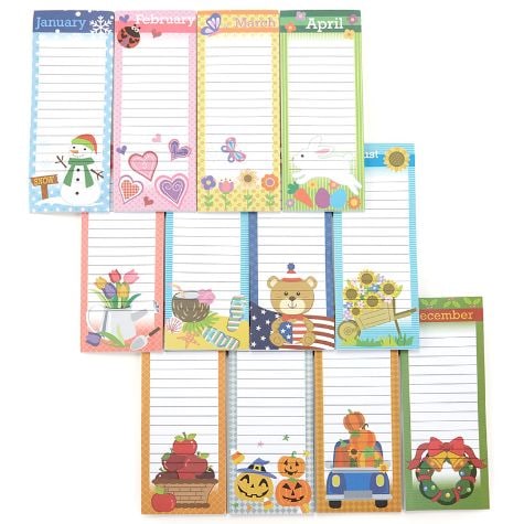 Sets of 12 Magnetic List Pads