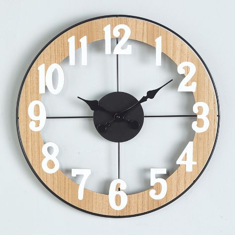 Modern Farmhouse Collection - Natural Wood Farmhouse Clock