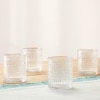 Hobnail Glass Drinkware Sets - Old Fashion Glasses Clear