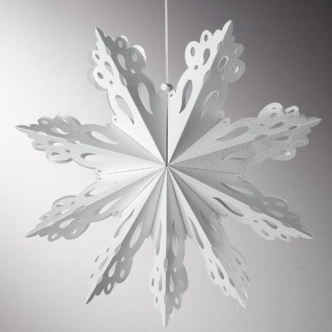 Frosted Paper Snowflakes - C
