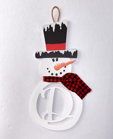 Snowman Monogram Door Hangers - D