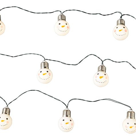 Solar Snowman Bulb String Lights
