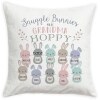 Personalized Snuggle Bunnies Throw Pillow