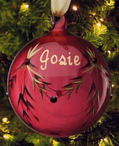 Personalized Glass Birthstone Ornaments - January