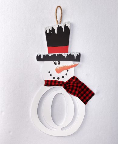 Snowman Monogram Door Hangers - O