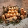 Woodland Log Tea Light Candleholders