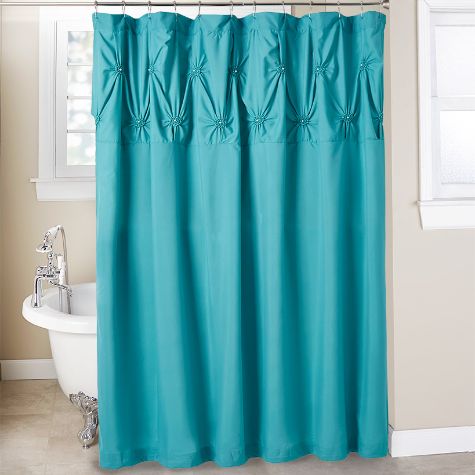 13-Pc. Pintuck with Pearl Shower Curtain Set
