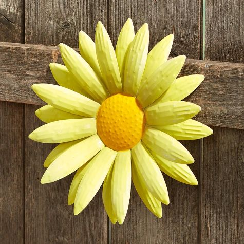Metal Flower Wall Decor - Yellow Daisy