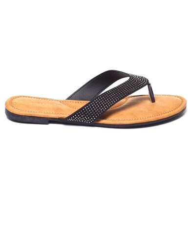 Memory Foam Sandals with Glitter Straps