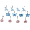 Chinoiserie Bathroom Collection - Set of 12 Shower Hooks
