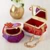 Fabric Jewelry Box with Mirror