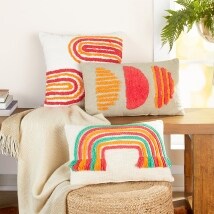 Rainbow Textured Accent Pillows