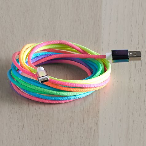10-Ft. Rainbow Charging Cords