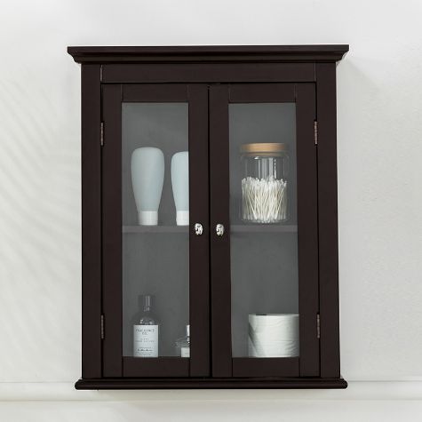 Wall Cabinet with Double Glass Doors