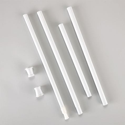 26"-76" Multi-Use Collapsible Tension Rods - White