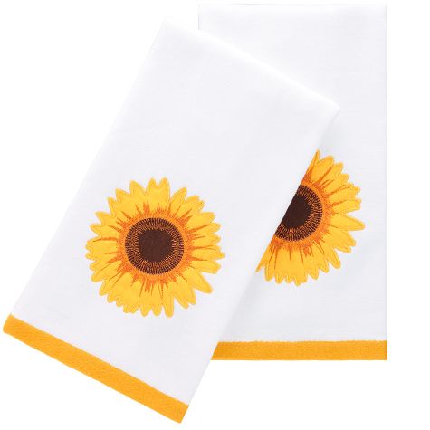 Sunflower Gnomes Bath Collection - Set of 2 Hand Towels