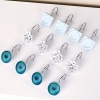 Blue Peacock Bath Collection - Set of 12 Hooks