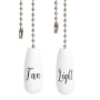 Set of 2 Fan and Light Pulls - White