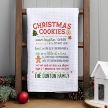 Personalized Christmas Cookies Recipe Kitchen Towel