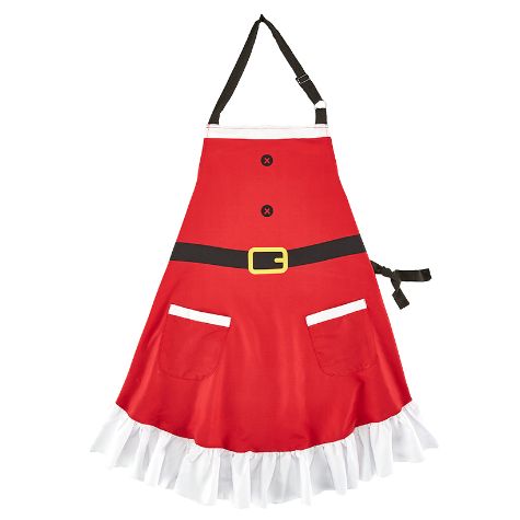 Mommy and Me Holiday Aprons - Santa Adult Holiday Apron