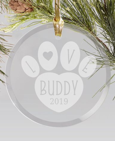 Personalized Glass Ornaments - Pet