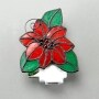 Cardinal or Poinsettia Stained Glass Nightlights