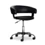 Rolling Chair with Cushion Back - Black