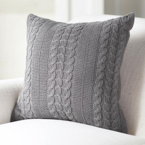 18" Sq. Cable Knit Accent Pillows