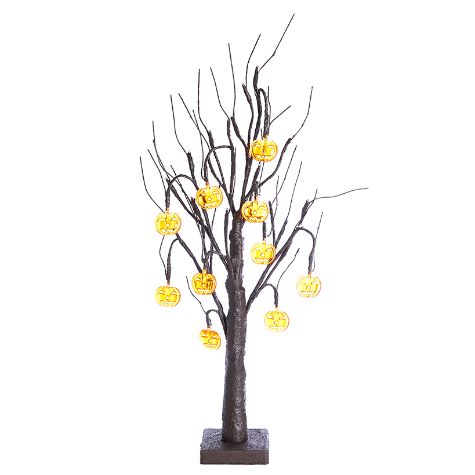 Lighted Tree - Jack-o'-Lanterns