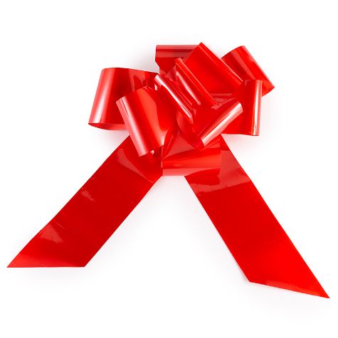 Oversized Holiday Red Ribbon Bows