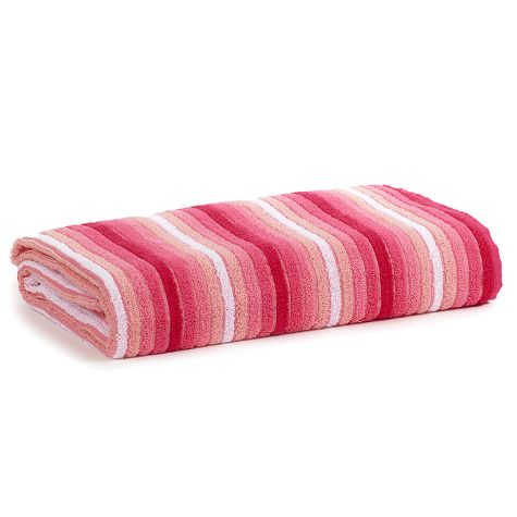 30" x 60" Multi-Stripe Bright Beach Towels - Pink