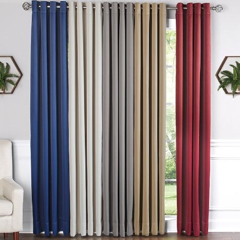 112" Extra Wide Blackout Curtain for Patio Door