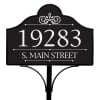 Personalized Magnetic Address Sign or Stake - Black Sign